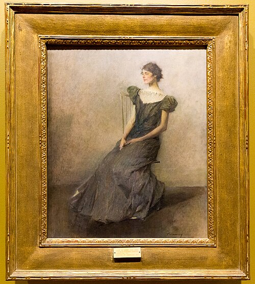Lady in Green and Gray, 1911, Thomas Wilmer Dewing