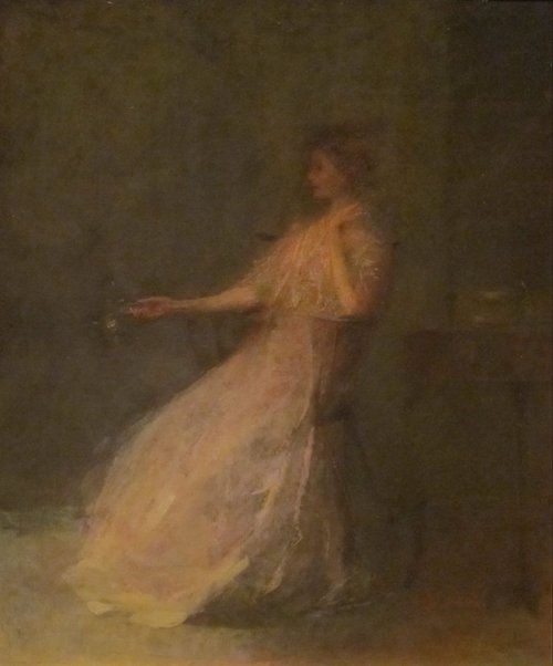Lady with a Rose, 1915, Thomas Wilmer Dewing