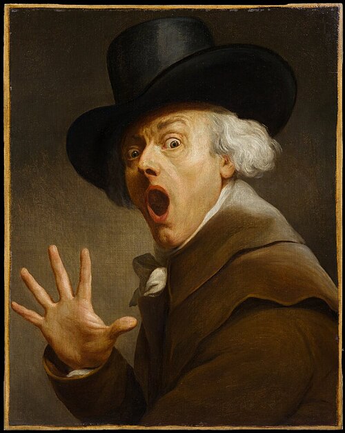 Selfportrait, called La Surprise (The surprise), 1794, Joseph Ducreux