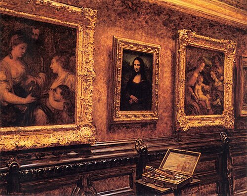 Mona Lisa at the Louvre, 1911, Louis Béroud