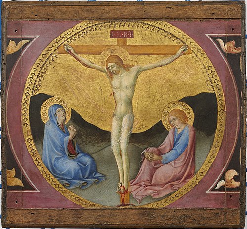 Crucifixion with Mary and John the Evangelist, 1447, Sano di Pietro