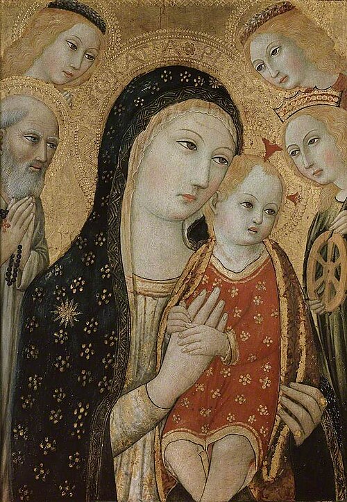 The Virgin and Child with St Jerome, St Catherine of Alexandria and two Angels, 1470, Sano di Pietro