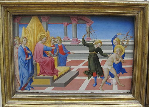 Saint Jérôme rêve qu'il est flagellé sur ordre du Christ, 1437, Sano di Pietro