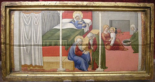 The Birth and Naming of Saint John the Baptist, 1450, Sano di Pietro