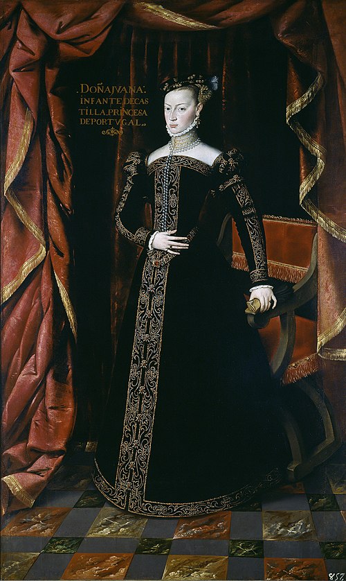 Juana de Austria, hermana de Felipe II, princesa de Portugal, 1585, Juan Pantoja de la Cruz