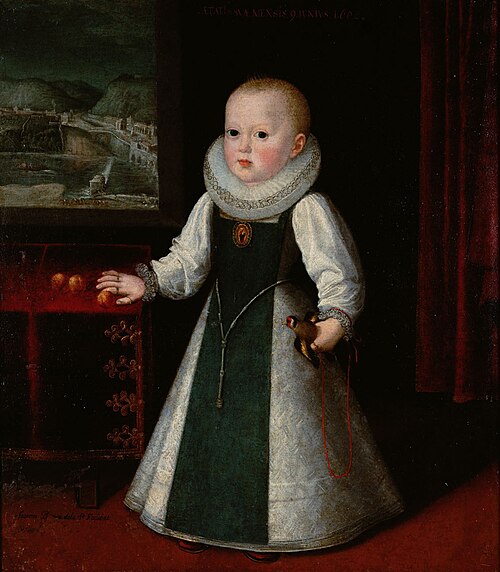 Infantin Anna (1601-1666), Königin von Frankreich, Bildnis in ganzer Figur im Alter von neun Monaten, 1602, Juan Pantoja de la Cruz
