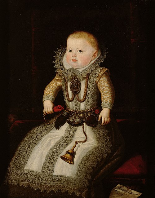 Infantin Maria Anna (1606-1646), Kaiserin, im Alter von 4 bis 5 Monaten, Bildnis in ganzer Figur, 1607, Juan Pantoja de la Cruz