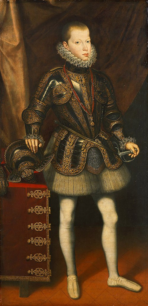 Infant Philipp in einem Harnisch, 1591, Juan Pantoja de la Cruz