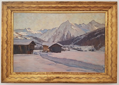 Wintermorgen im Unterengadin, , Paul Crodel