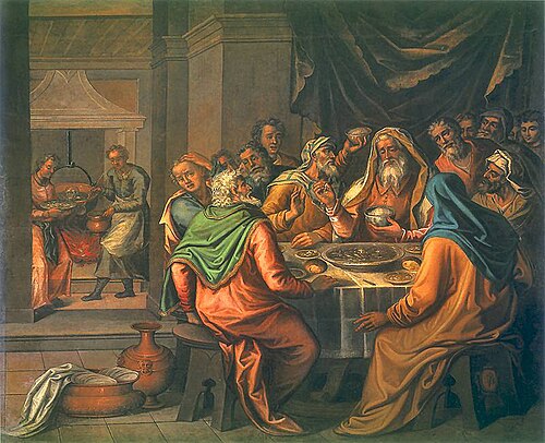 Abraham na uczcie, 1617, Tommaso Dolabella