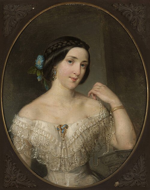 Portrait of Maria Ludwika Blumenfeld née Kobyłecka, 1862, Rafał Hadziewicz