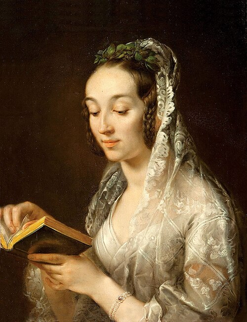 Portrait of Artist's Wife in a Wedding Dress, 1835, Rafał Hadziewicz
