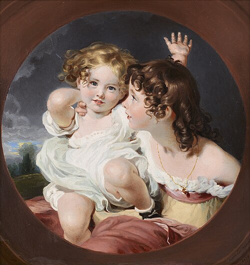 Zwei kleine Mädchen, 1830, Marie Troll