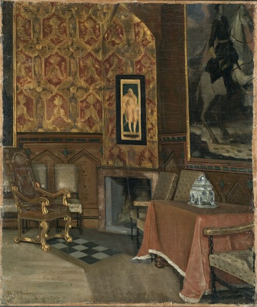 Gripsholms slott, konseljsalen, 1878, Karl Nordström