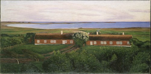 The Neighbouring Farm Houses, 1894, Karl Nordström