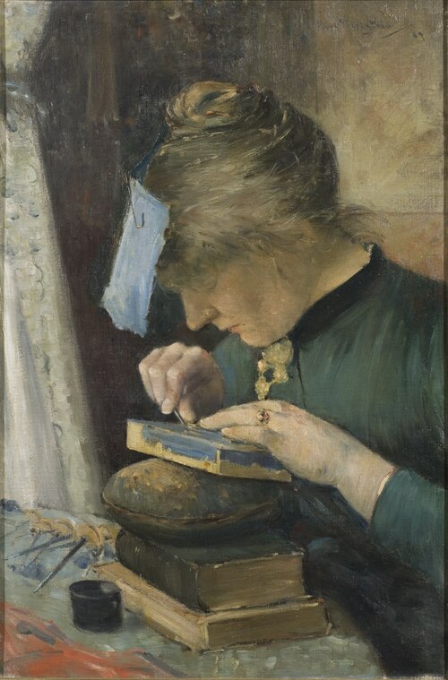 The Artist's Fiancée, 1885, Karl Nordström