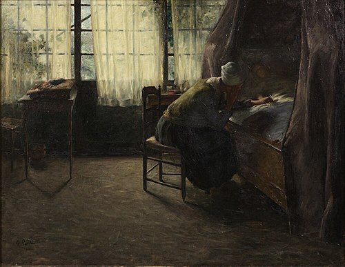 At the Bedside, 1885, Georg Pauli