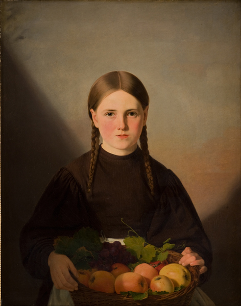 A Girl with a Basket of Fruits, 1834, Jørgen Roed