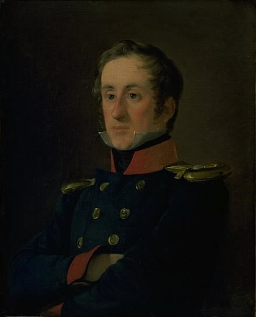 The Marine Painter Emil Wilhelm Normann in his Uniform as a Naval Officer, 1830, Jørgen Roed