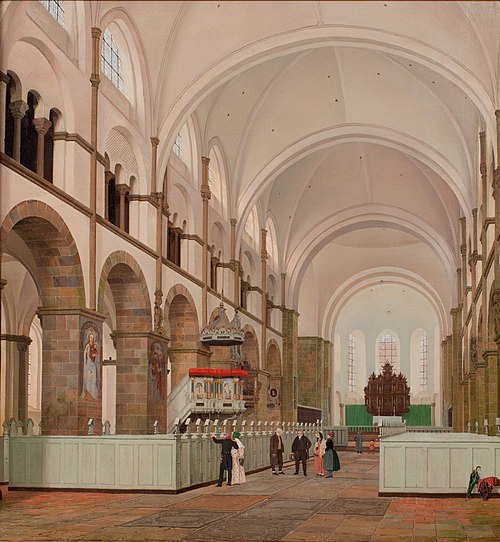 Interior. Ribe Cathedral, 1836, Jørgen Roed