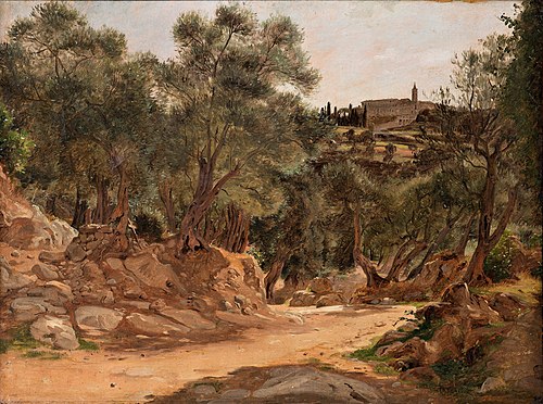 Olive Grove from Tivoli near Rome, 1839, Jørgen Roed