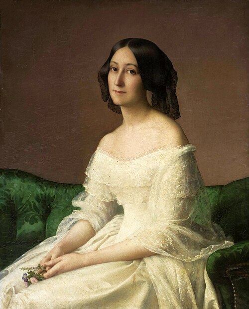 Portrait of Hortense Thayer née Bertrand., 1840, Louis Janmot