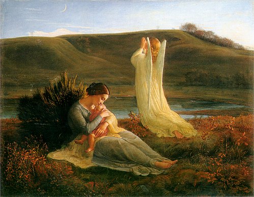 Poem of the Soul - The Angel and the Mother, 1854, Louis Janmot
