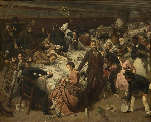 Rafale soudaine en mer, 1860, François-Auguste Biard