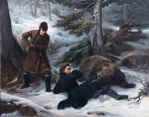 The Bear Hunters, 1852, François-Auguste Biard