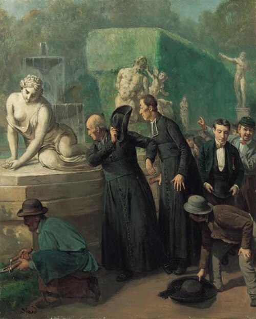 Dans le jardin, 1850, François-Auguste Biard