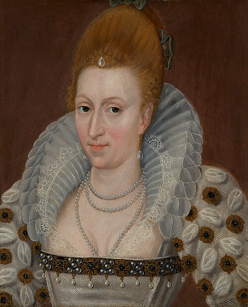 Anna of Denmark, 1574 - 1619. Queen Consort of James VI and I, 1605, John de Critz