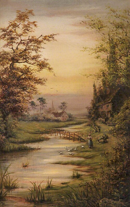 Girl Feeding Geese, , John de Critz