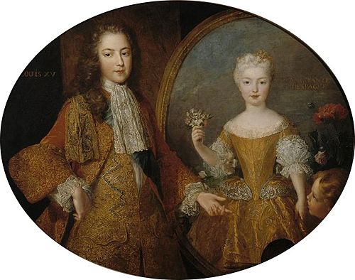 Louis XV et l'infante Marie-Anne-Victoire, 1724, Alexis Simon Belle