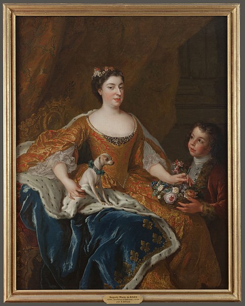 Portrait d'Augusta Marie Jeanne de Baden-Baden, duchesse d'Orléans, , Alexis Simon Belle