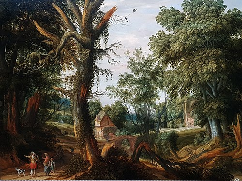 Wooded Landscape with Figures, 1628, Pieter Stalpaert