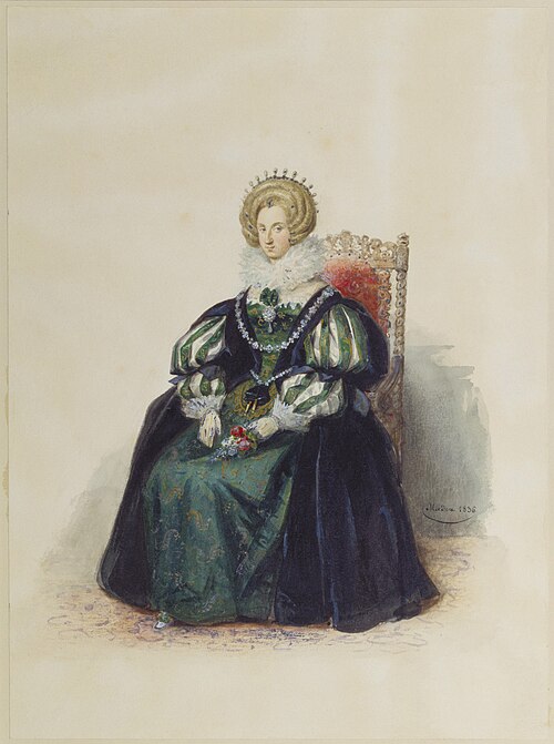 Louise, Queen of the Belgians, as Princess Elisabeth of France, 1836, Jean-Baptiste Madou