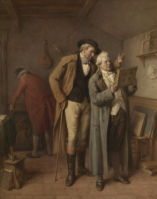 At the Art Dealer, 1873, Jean-Baptiste Madou