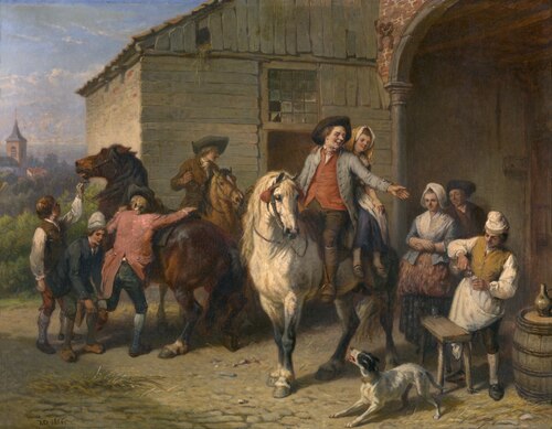 Horsemen at the Inn, 1856, Jean-Baptiste Madou