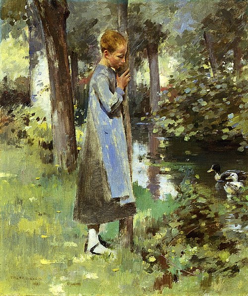 By the River, 1887, Theodore Robinson