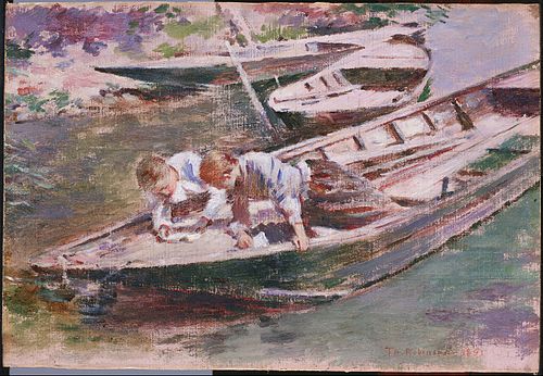 Two in a Boat, 1891, Theodore Robinson