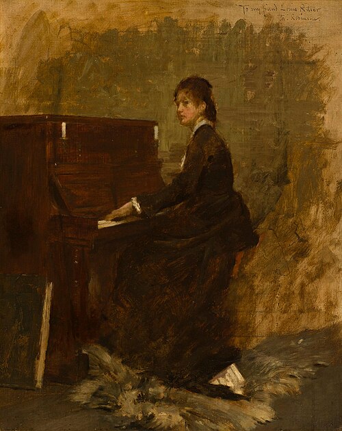 Girl at Piano, 1887, Theodore Robinson