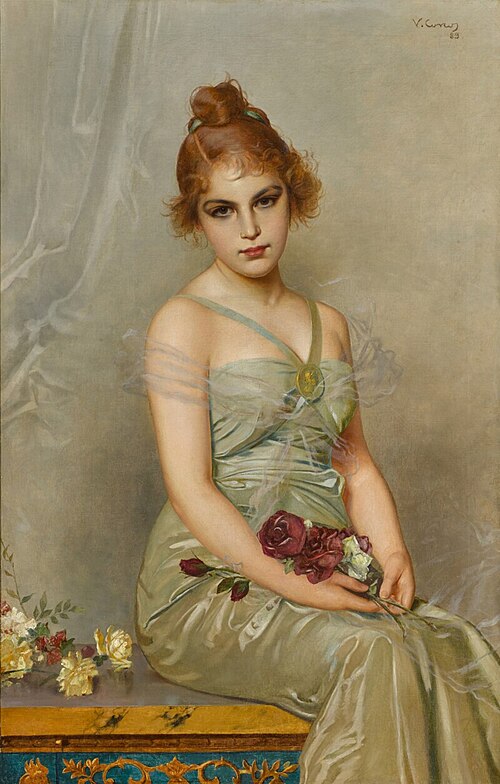 The bouquet, 1889, Vittorio Matteo Corcos