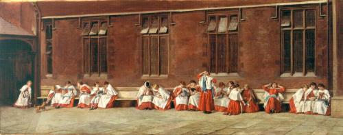 Darning Day - The Red Maids of Bristol, 1876, Eyre Crowe