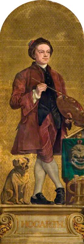 William Hogarth (1697–1764) (design for a mosaic in the Victoria and Albert Museum), 1868, Eyre Crowe