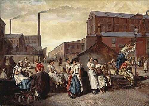 The Dinner Hour, Wigan, 1874, Eyre Crowe