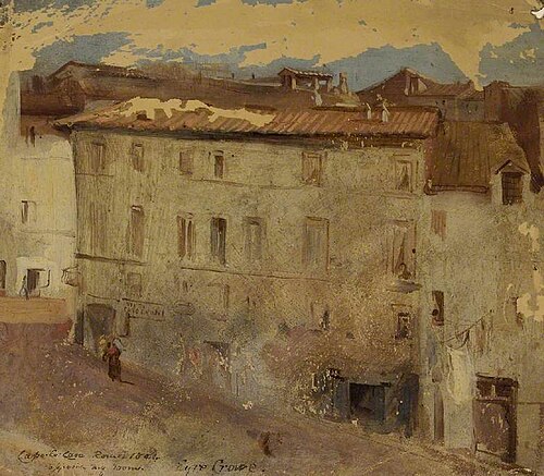 Capo le case, Rome, 1844, Eyre Crowe