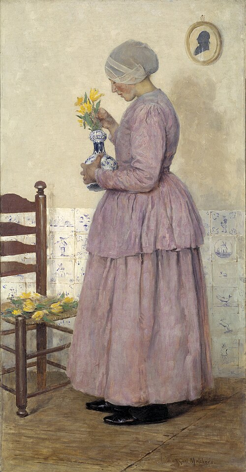 Arranging the Tulips, 1928, Gari Melchers