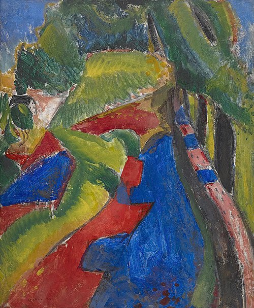 Fauve Landscape with Red and Blue, 1909, Alfred Henry Maurer