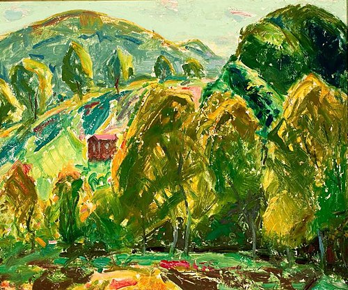 Marlboro Landscape (House in Hills), 1916, Alfred Henry Maurer