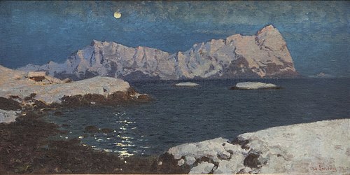 Mellom dag og natt. Lofoten, 1894, Otto Sinding